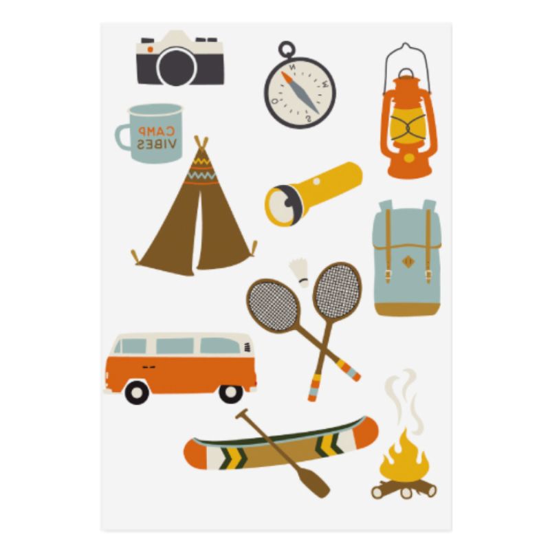 Bio Tattoo Camping | Klebetattoos für Kinder