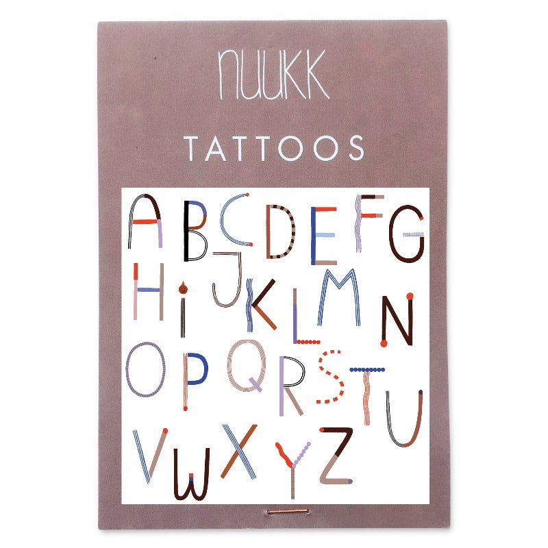 nuukk bio tattoo ABC | Klebetattoos für Kinder