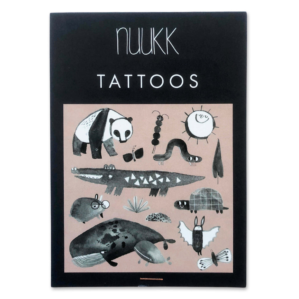 nuukk Bio Tattoo Krokodil und seine Freunde | Klebetattoos für Kinder